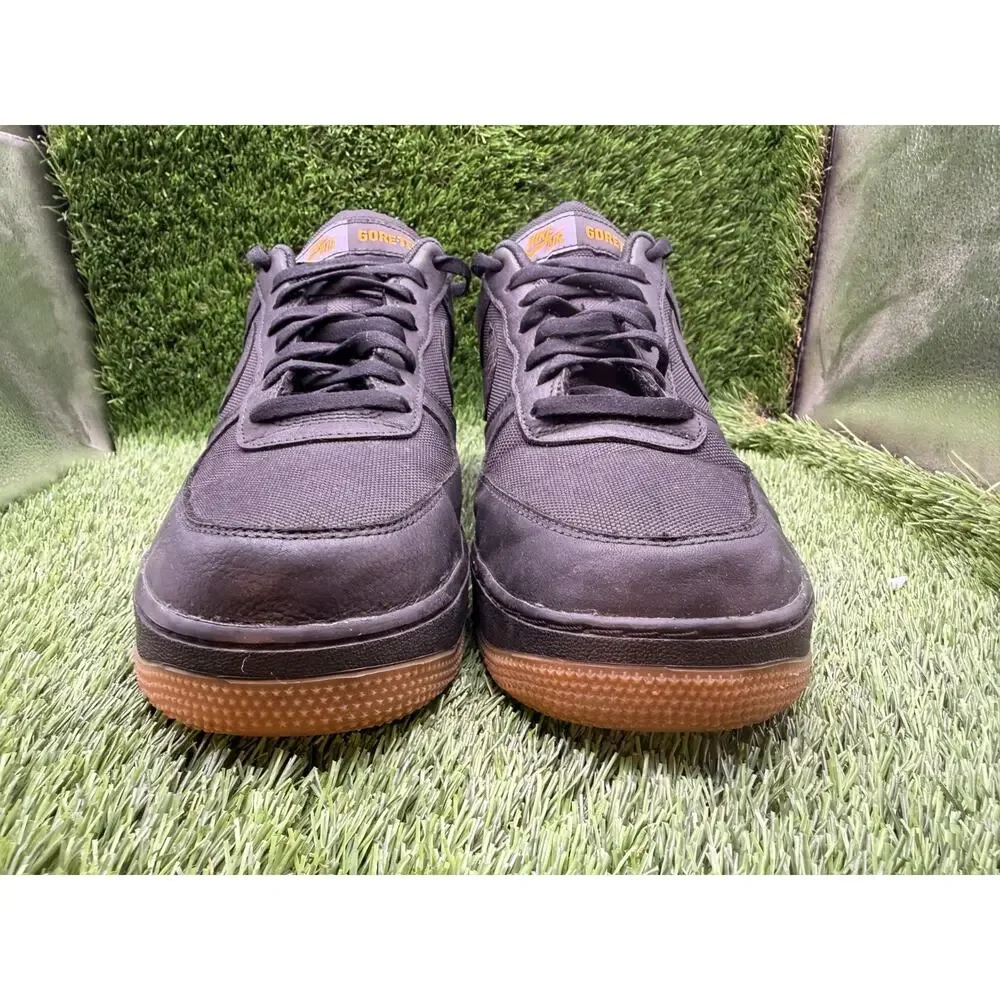 Nike Air Force 1 CK2630-001 Athletic Shoes Men 13 Black Leather Gore-Tex Running